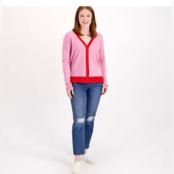 Candace Cameron Bure Surfside Button-Front V-Neck Cardigan - Picture 3 of 5